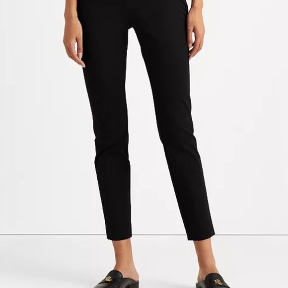 Lauren Ralph Lauren Women’s Black Side Zip Flat Front Tapered Leg Pants Size 12 - Picture 2 of 16